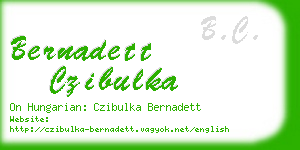 bernadett czibulka business card